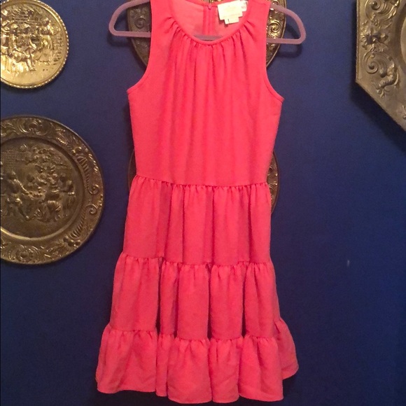 hot pink tiered dress